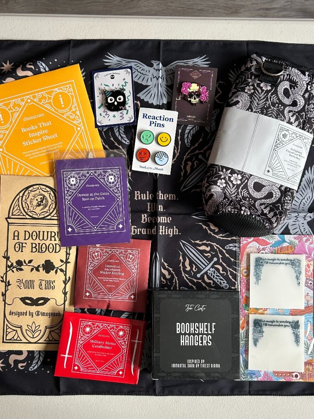 Bookish Items from Various Book Boxes | OwlCrate, Illumicrate, Fae Crate